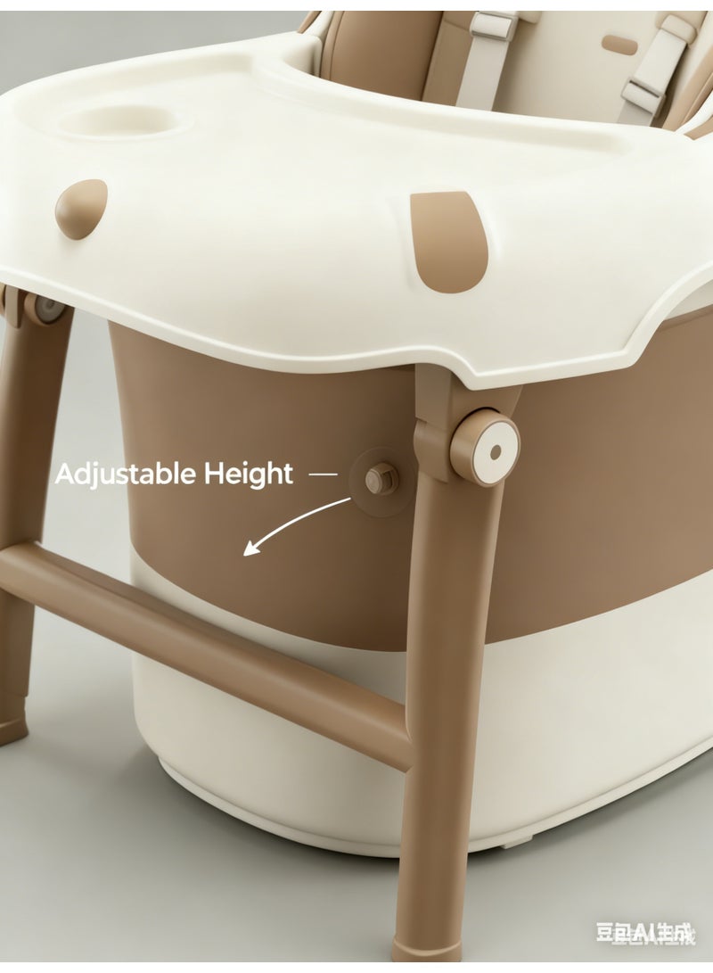 Children's Folding Bath Tub, Baby Bath Tub, Infant Bath Basin, Foldable Baby Bath Tub,With Anti-Slip Base And Temperature-Sensing Water Plug - Image 5